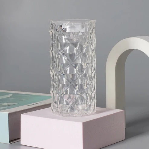 LED Crystal Rose Table Lamp – Elegant Bedside Night Light