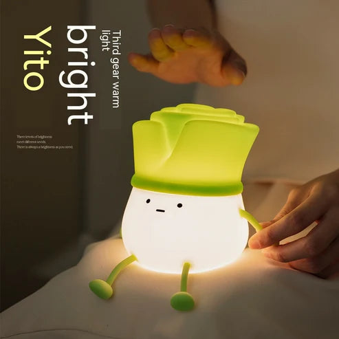 LED Green Onion Lamp – Relaxing Desk Night Light - MR RAK