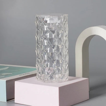 LED Crystal Rose Table Lamp – Elegant Bedside Night Light